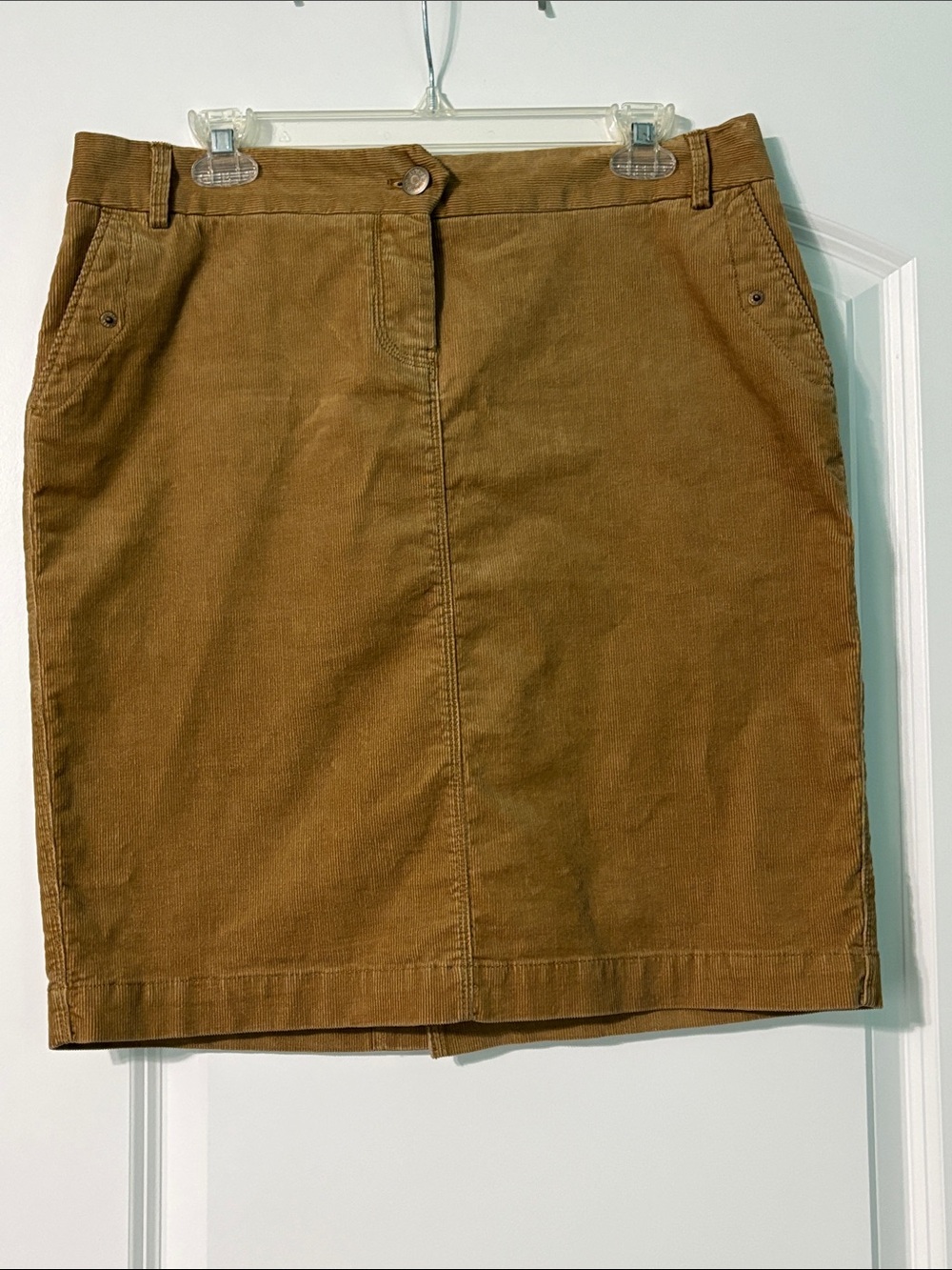 J. Crew Women's Corduroy Pencil Skirt in Brown
